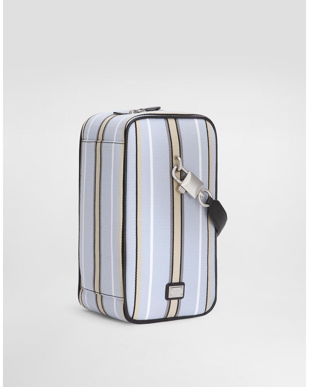 Dolce & Gabbana Blue Lock Jacquard Fabric Handbag for men