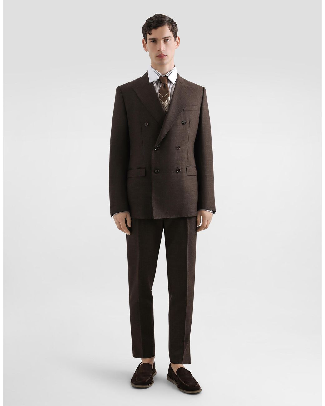Dolce & Gabbana Black Double-Breasted Taormina Wool Jacket for men