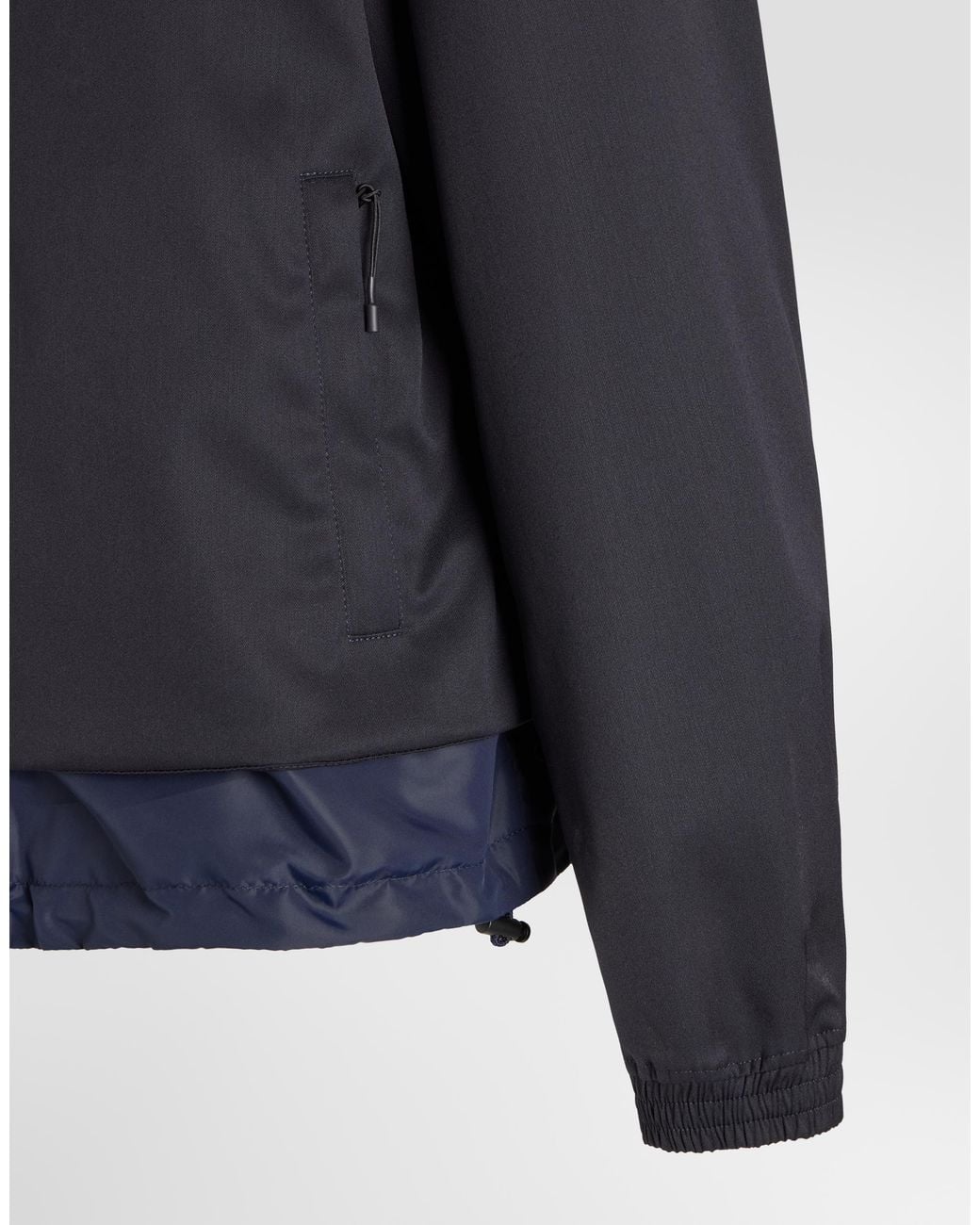 Dolce & Gabbana Blue Technical Wool Jacket for men