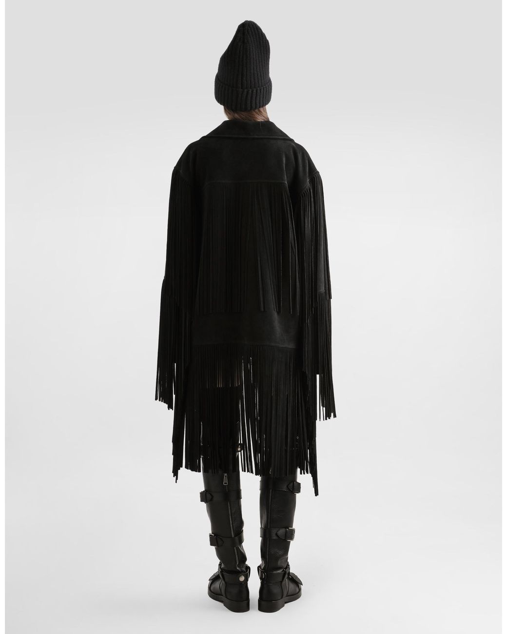 Dolce & Gabbana Black Split Leather Jacket