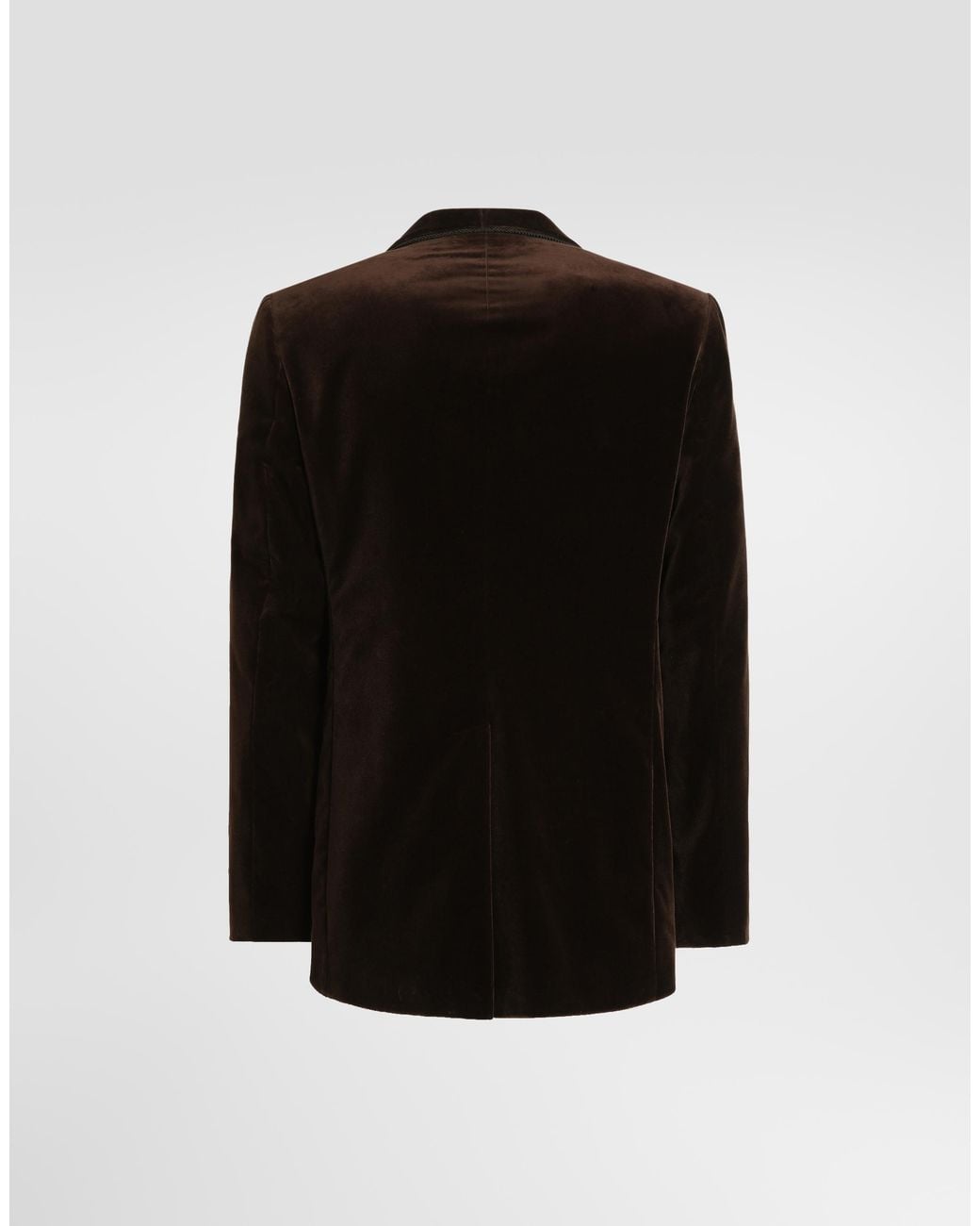 Dolce & Gabbana Black Single-Breasted Velvet Jacket for men