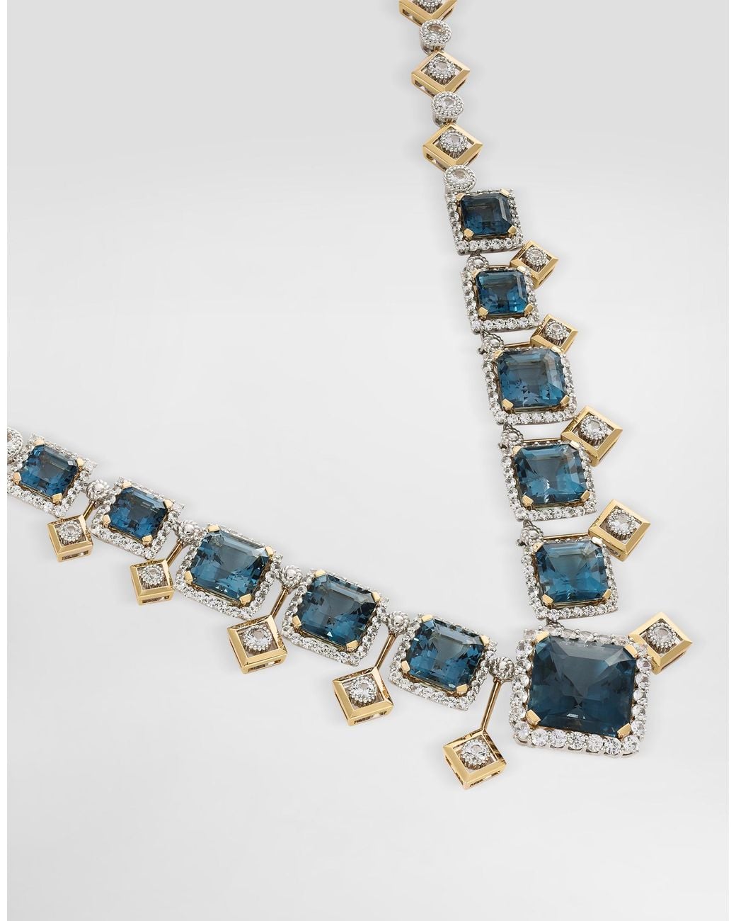 Dolce & Gabbana Blue Eleganza Necklace 18-Carat And, Topazes, And Sapphires