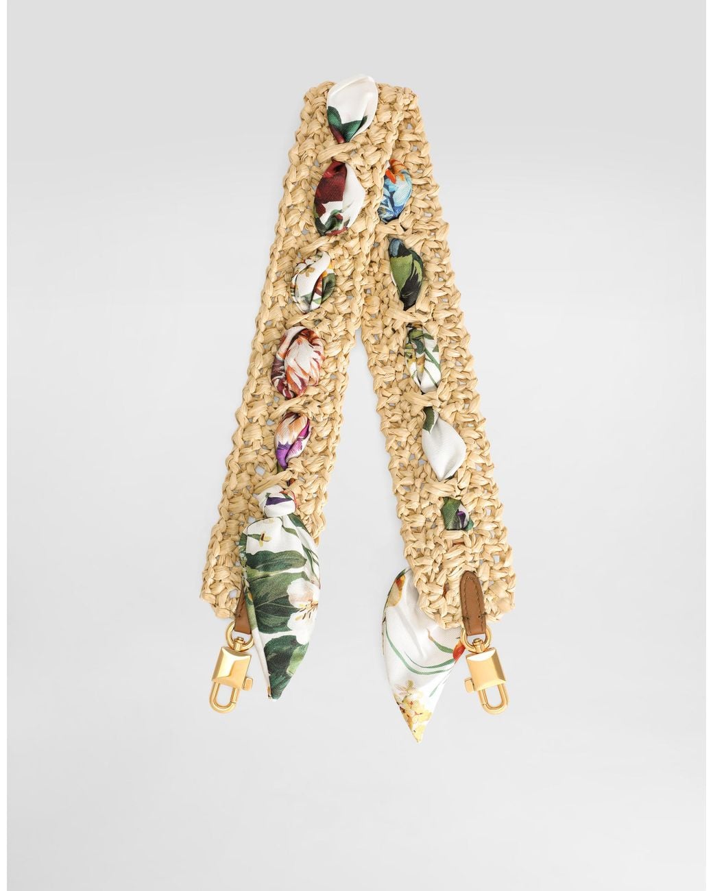 Dolce & Gabbana White Raffia Crochet Shoulder Strap