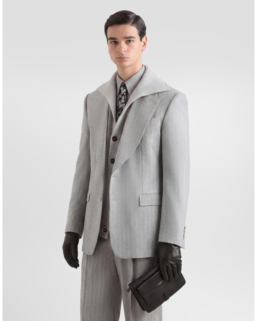 Dolce & Gabbana Gray Martini Single-Breasted Jacket for men