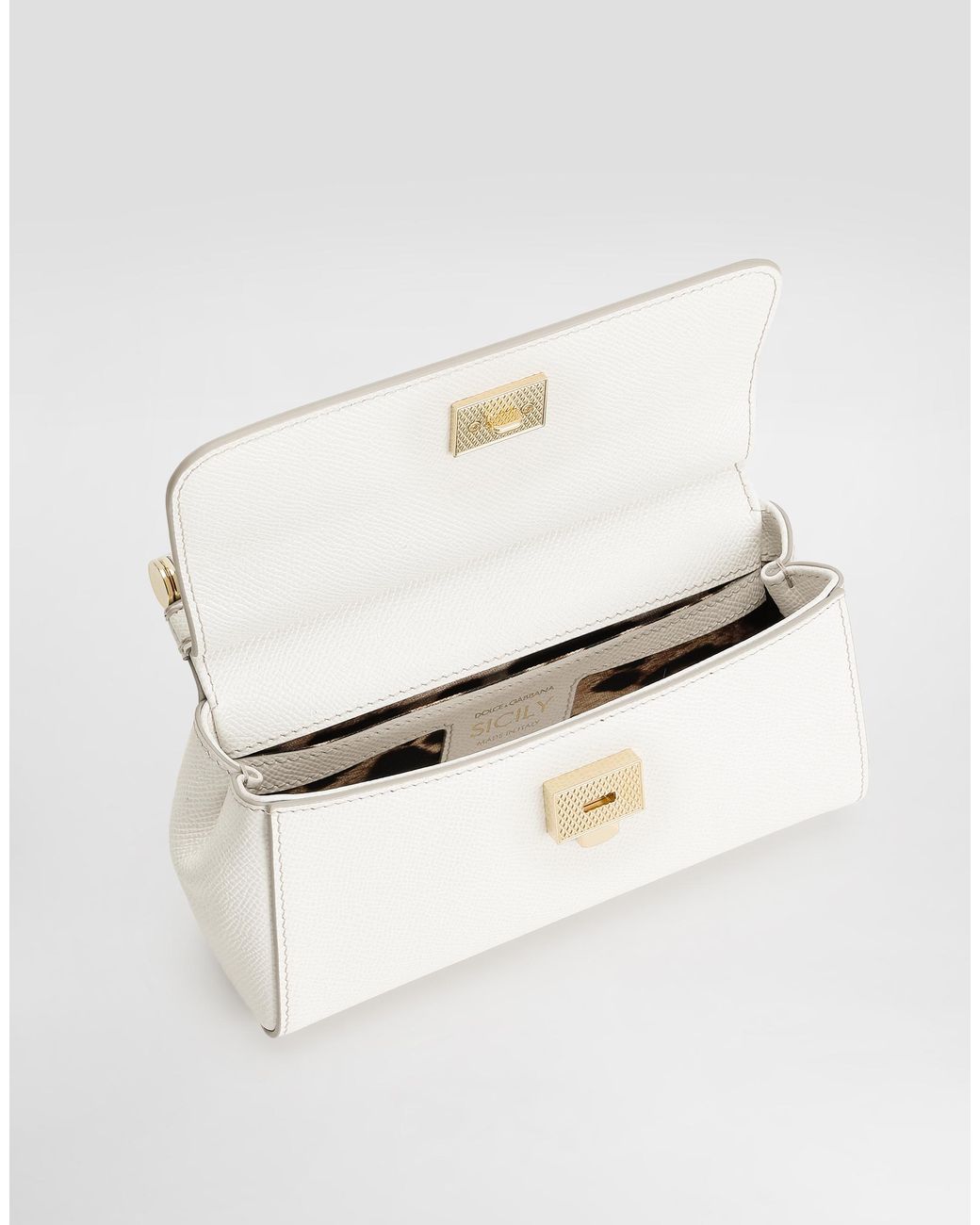 Dolce & Gabbana White Small Sicily Handbag