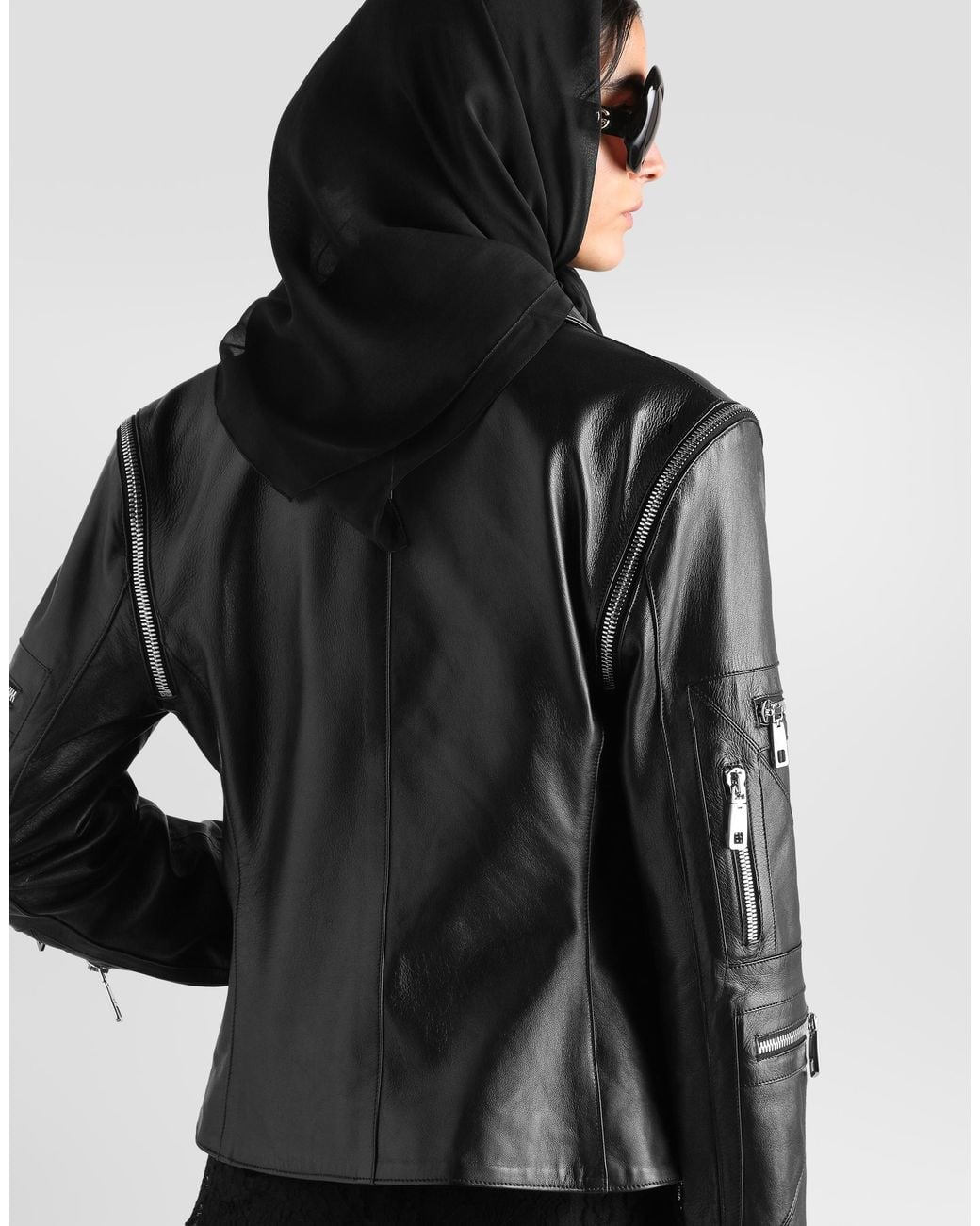 Dolce & Gabbana Black Nappa Leather Jacket