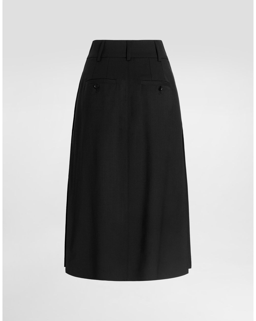 Dolce & Gabbana Black Bi-Stretch Sallia Skirt