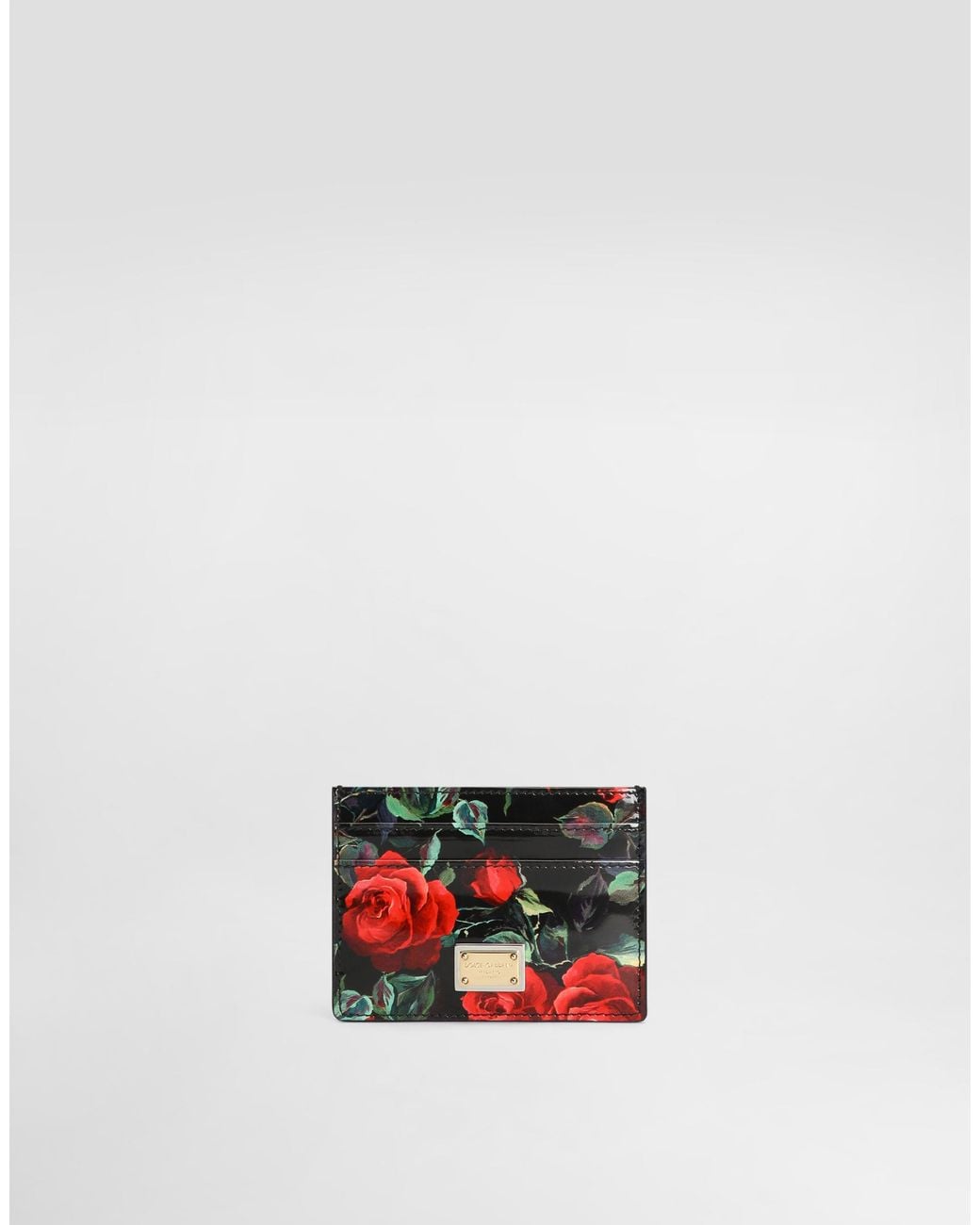 Dolce & Gabbana White Polished Calfskin Card Holder