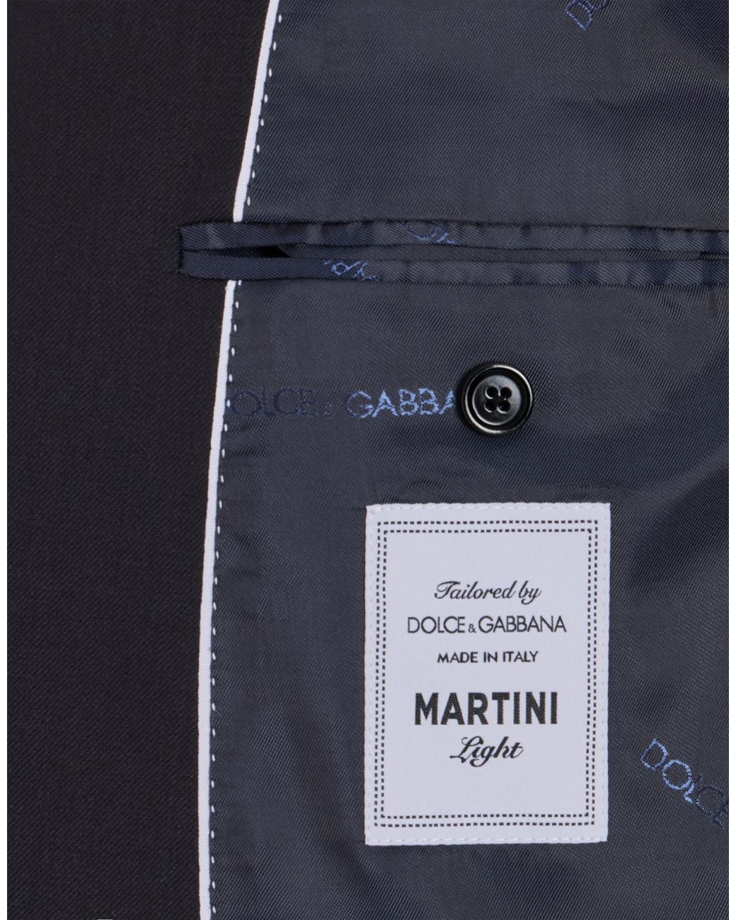 Dolce & Gabbana Blue Double-Breasted Martini Light Wool Gabardine Suit for men