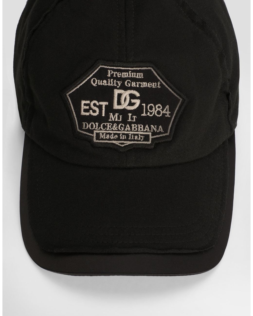 Dolce & Gabbana Black Jersey Baseball Cap for men