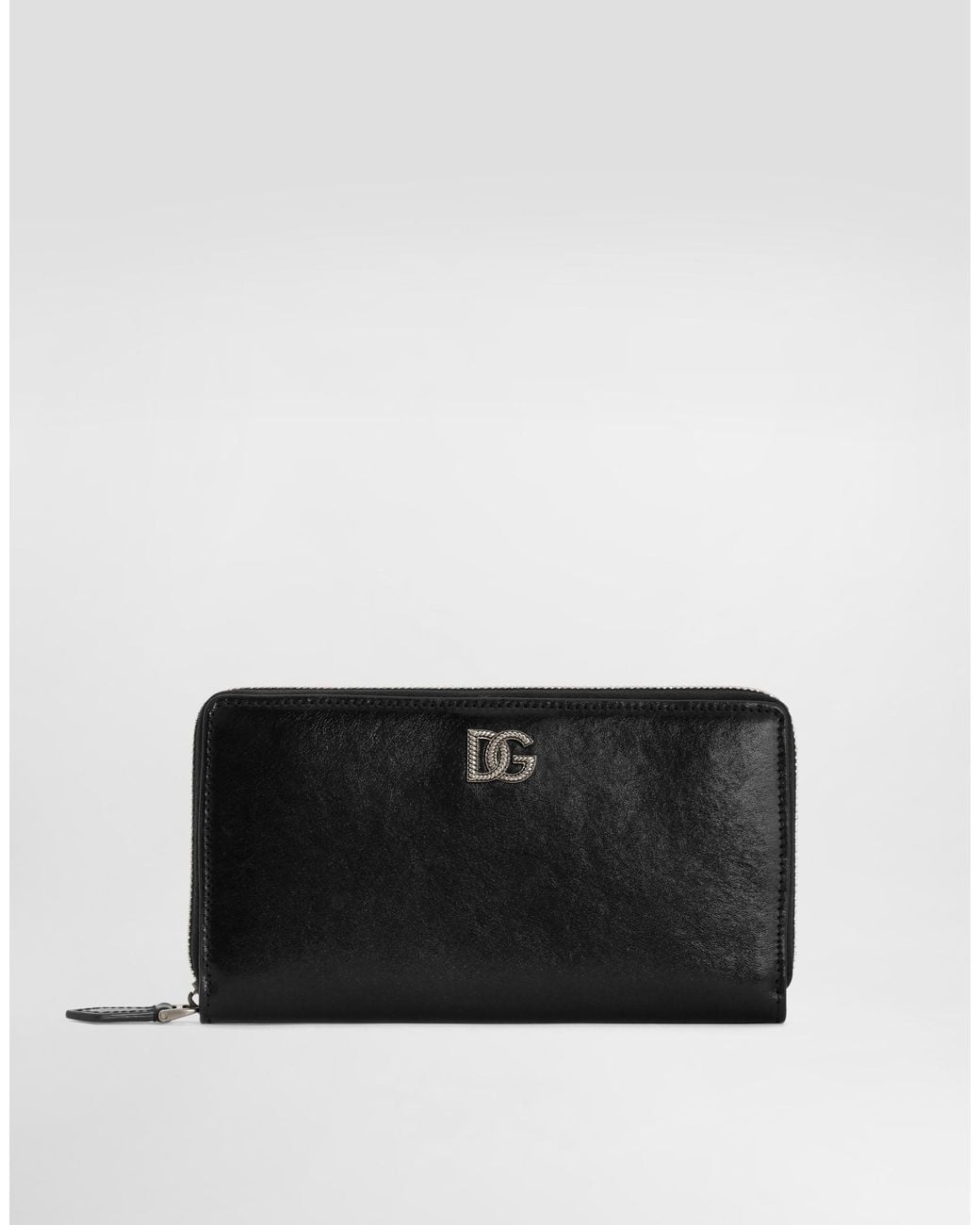 Dolce & Gabbana Black Tempesta Calfskin Wallet for men