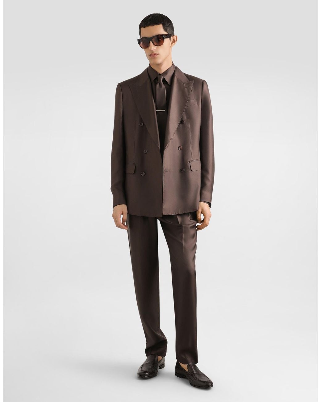 Dolce & Gabbana Brown Silk Shirt for men
