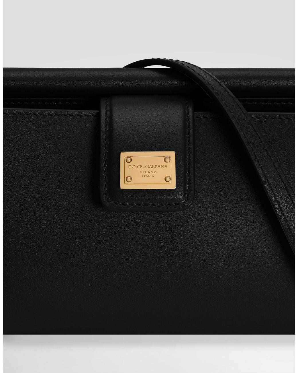 Dolce & Gabbana White Plongé Calfskin Phone Bag