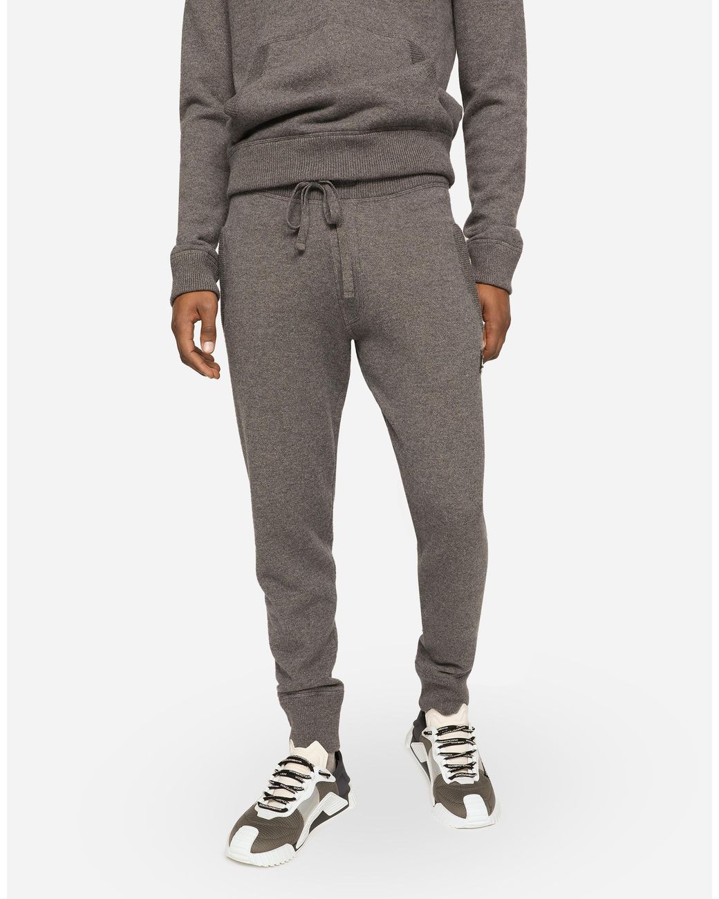 Dolce & Gabbana Jogginghose Aus Woll- Und Kaschmirstrick in Gray für Herren