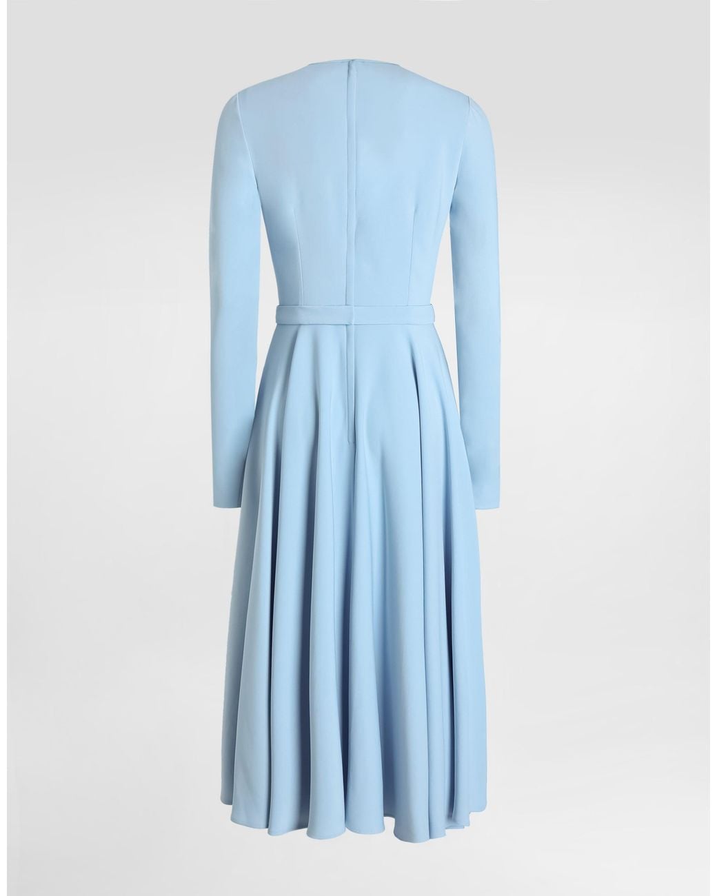 Dolce & Gabbana Blue Structured Cady Dress