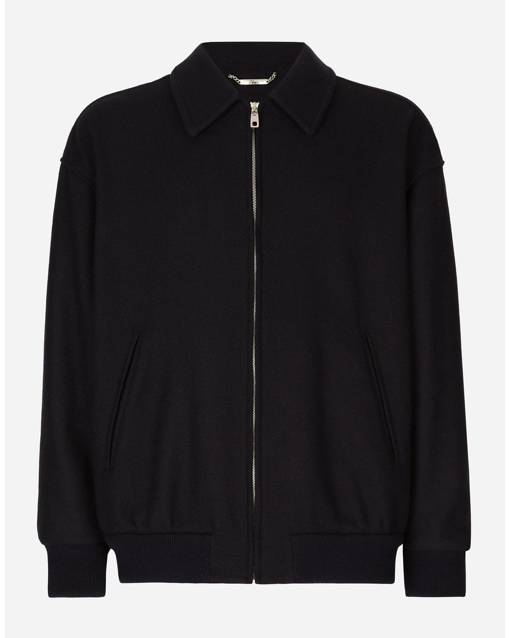 Dolce & Gabbana Black Wool-Blend Bomber Jacket for men