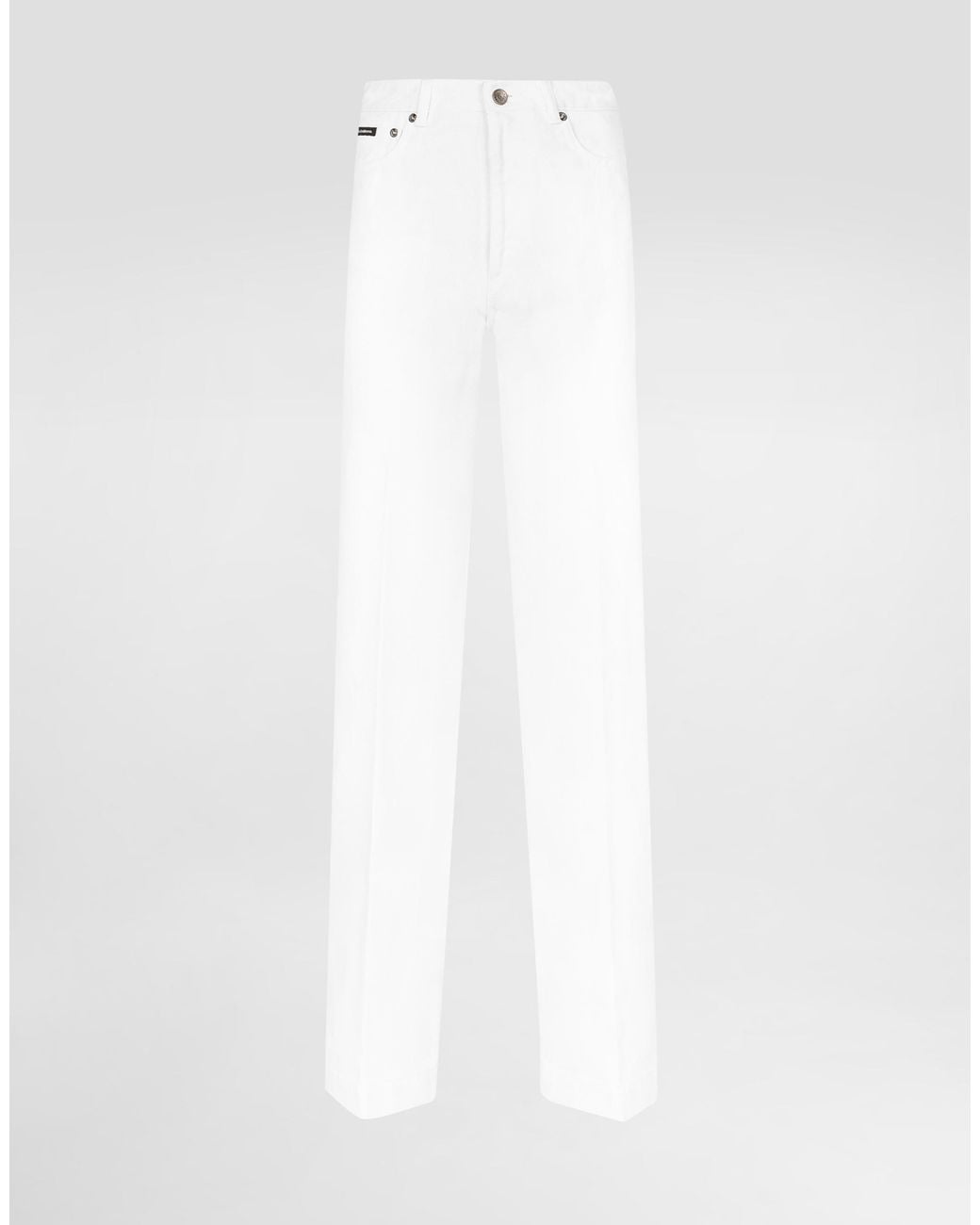 Dolce & Gabbana White Cotton Jeans