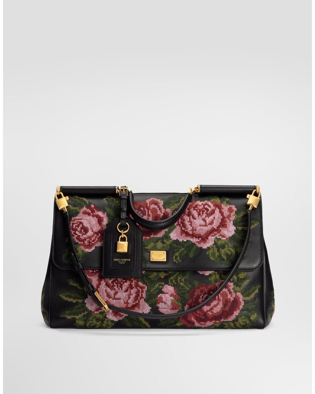 Dolce & Gabbana Black Maxi My Sicily Handbag