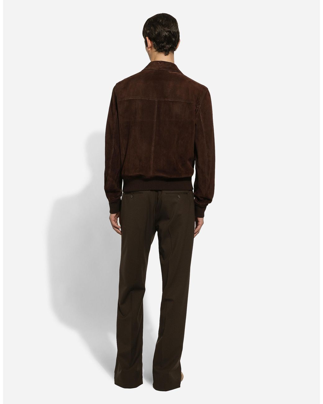 Dolce & Gabbana Brown Dolce & Gabbana Suede Jacket for men