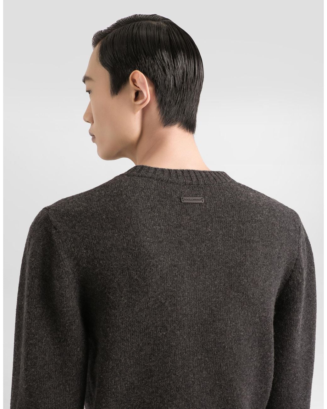 Dolce & Gabbana Black Wool Pullover for men