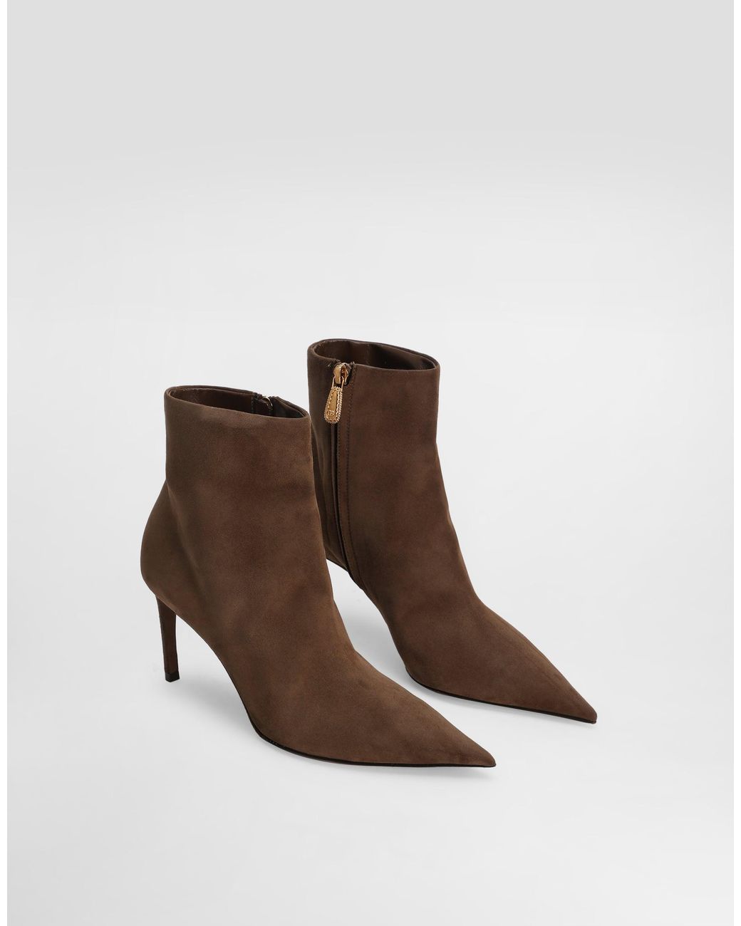 Dolce & Gabbana Brown Devotion Suede Ankle Boots