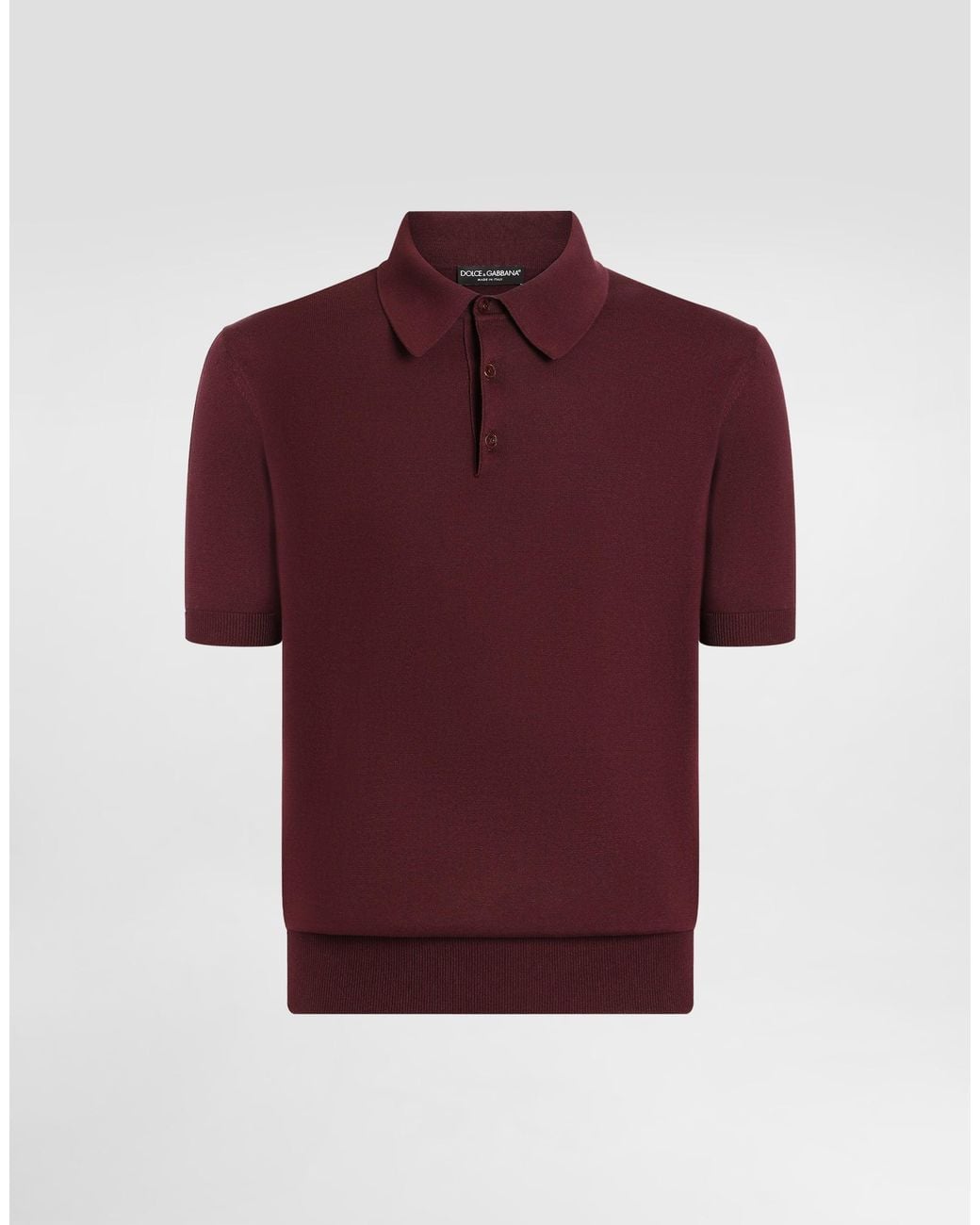 Dolce & Gabbana Red Short-Sleeved Cotton Polo-Shirt for men