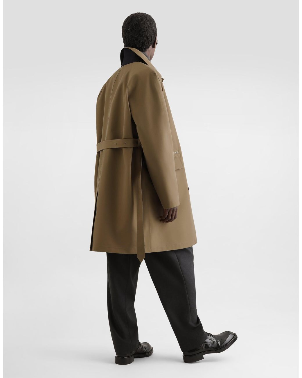 Dolce & Gabbana Natural Single-Breasted Cotton Trench Coat for men