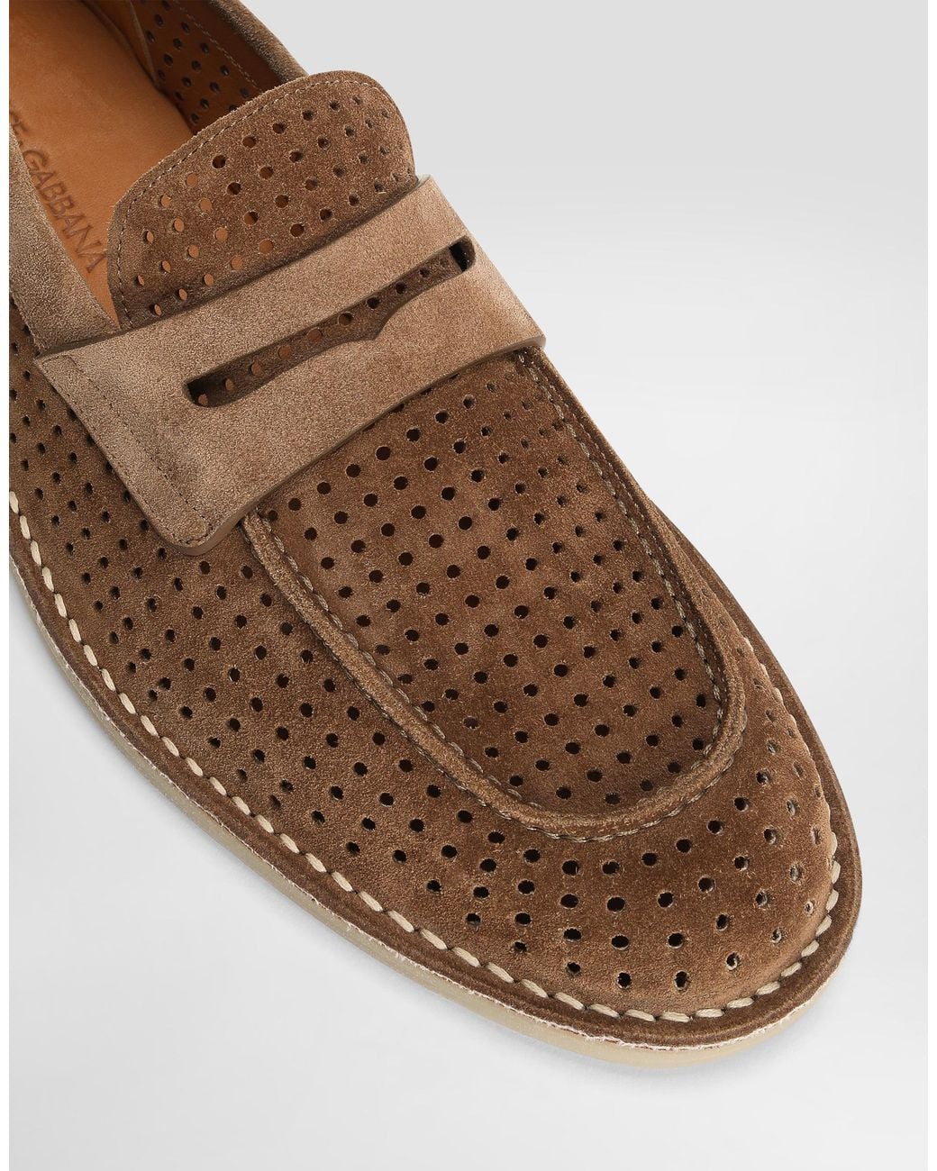 Dolce & Gabbana Brown Calfskin Loafers for men