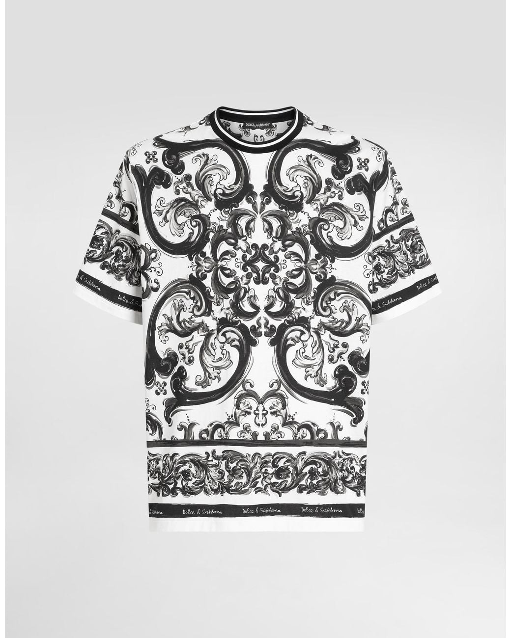 Dolce & Gabbana Multicolor Silk Short-Sleeve Shirt for men