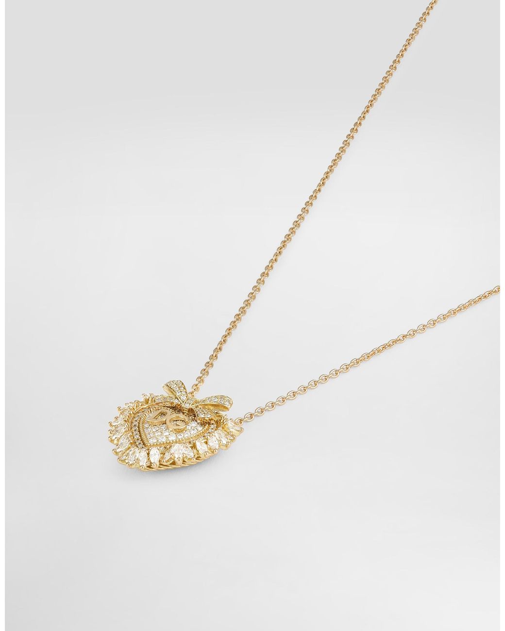 Dolce & Gabbana White Devotion Necklace 18 Carat And Diamonds