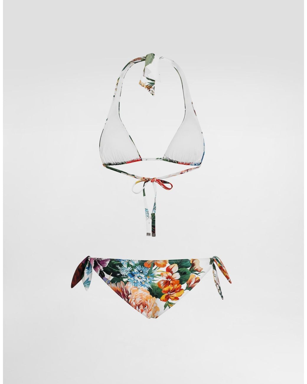 Dolce & Gabbana White Triang Imb+Slip Fioc