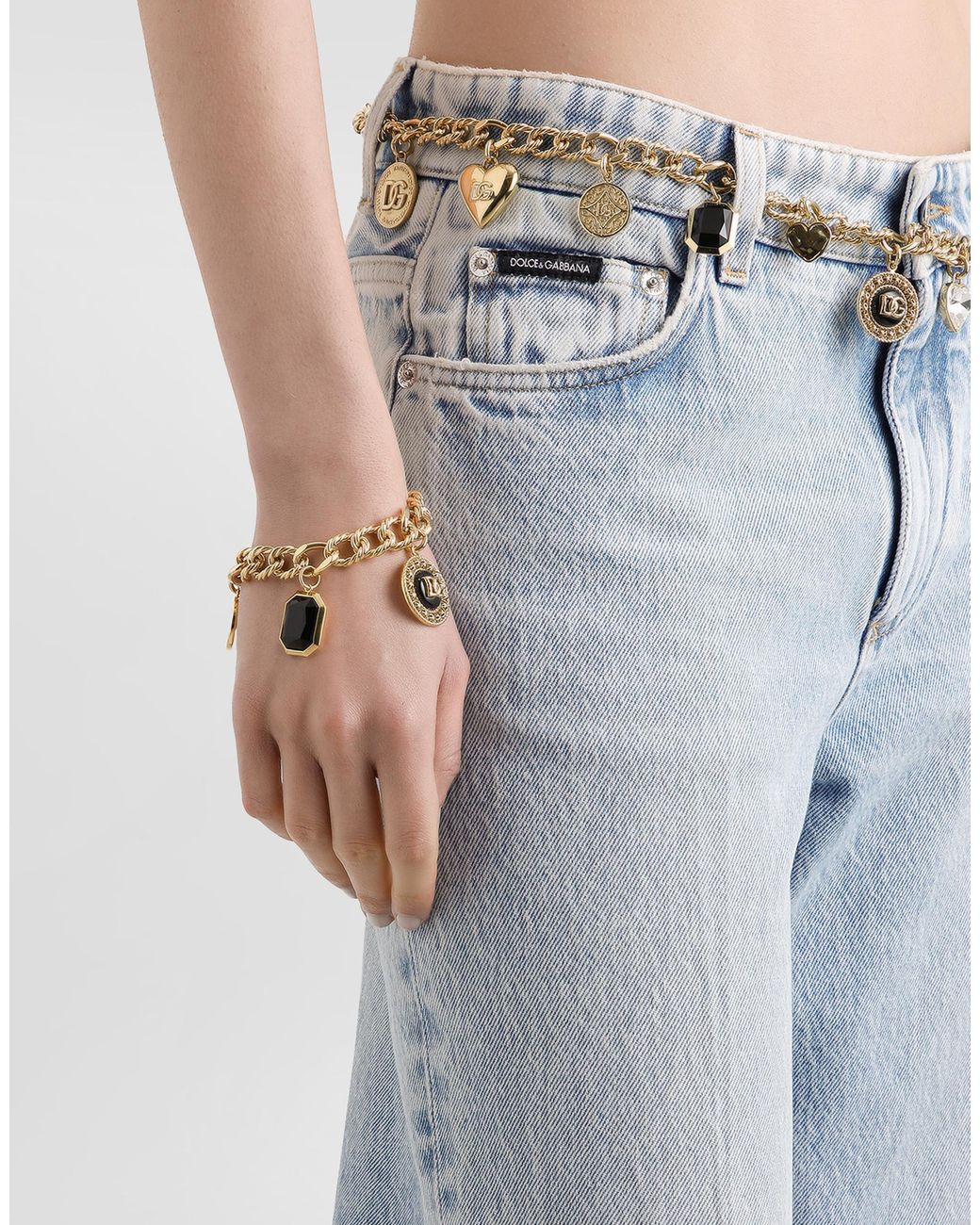 Dolce & Gabbana Metallic Like A Virgin Charms Bracelet