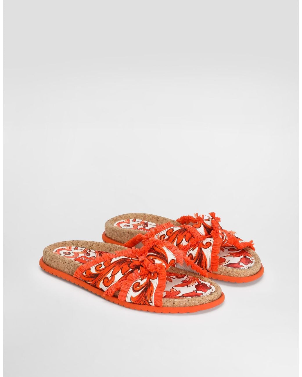 Dolce & Gabbana Red Ciabatta Flat