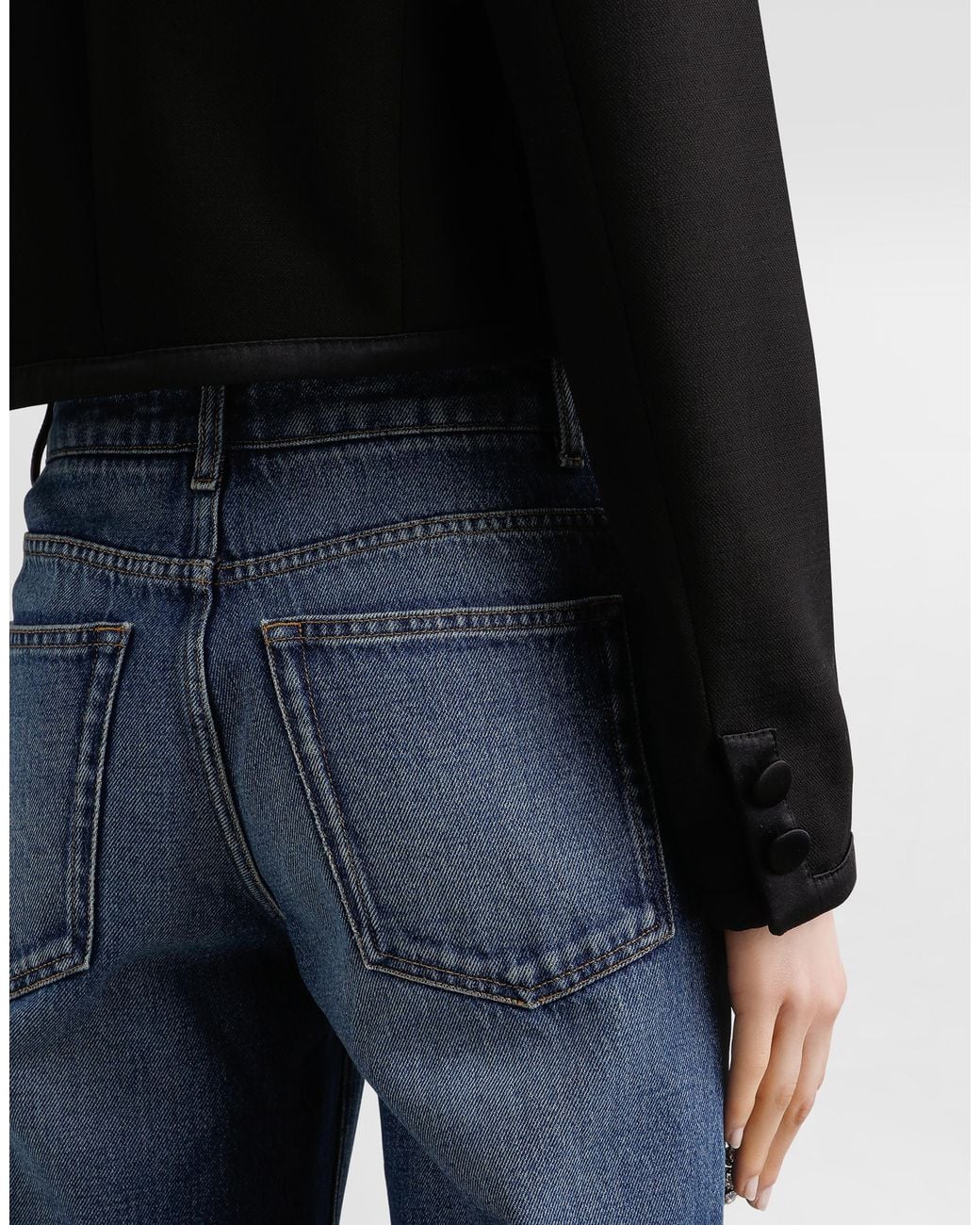 Dolce & Gabbana Black Double Crêpe Wool Jacket