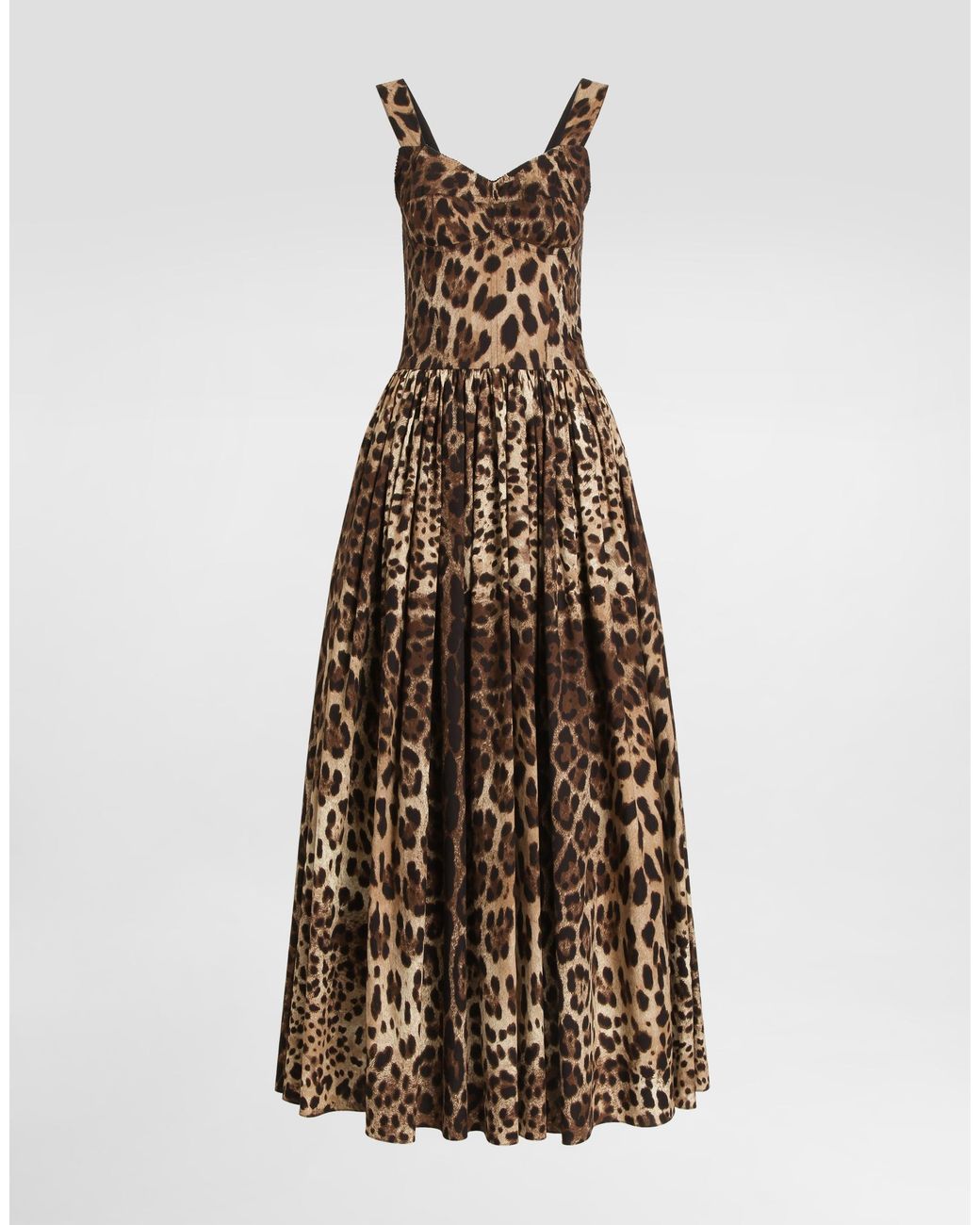 Dolce & Gabbana Multicolor Leo- Poplin Dress
