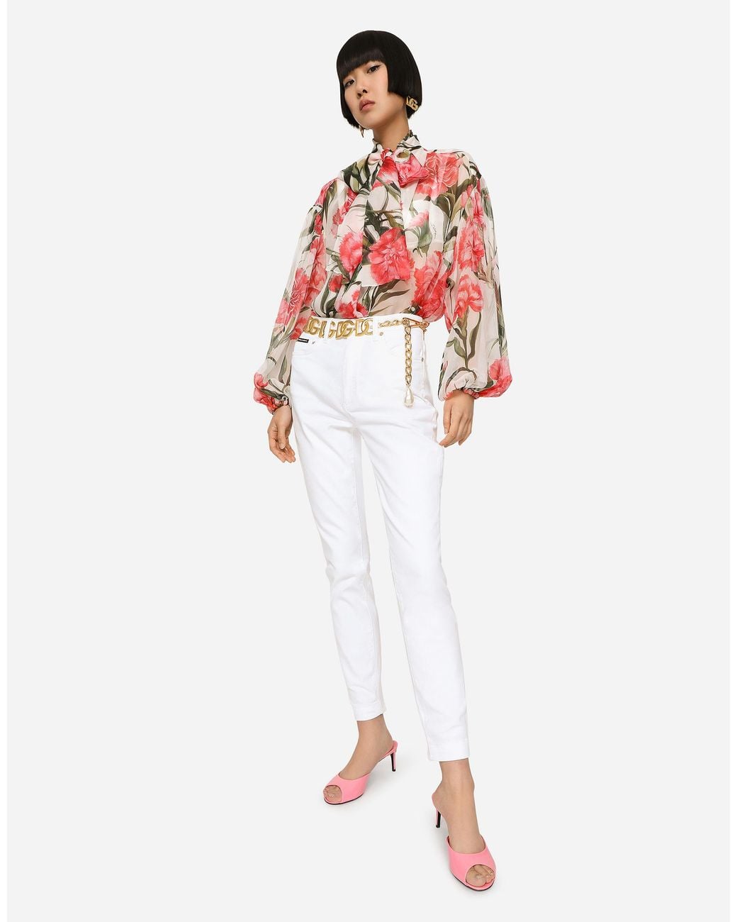 Dolce & Gabbana White Denim Audrey Jeans