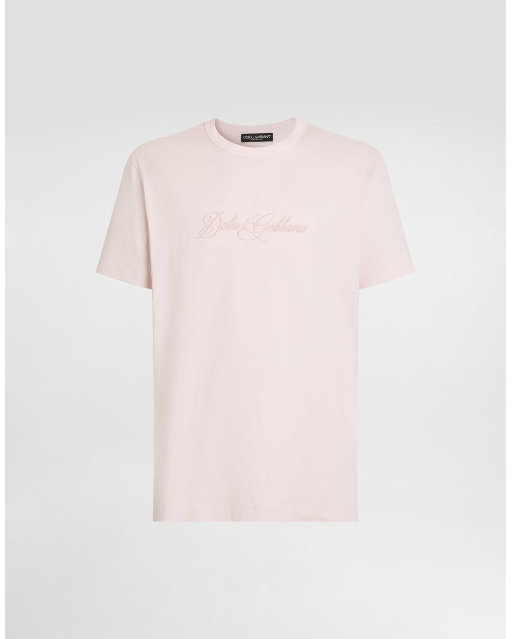 Dolce & Gabbana Pink T-Shirt M/Corta Giro for men