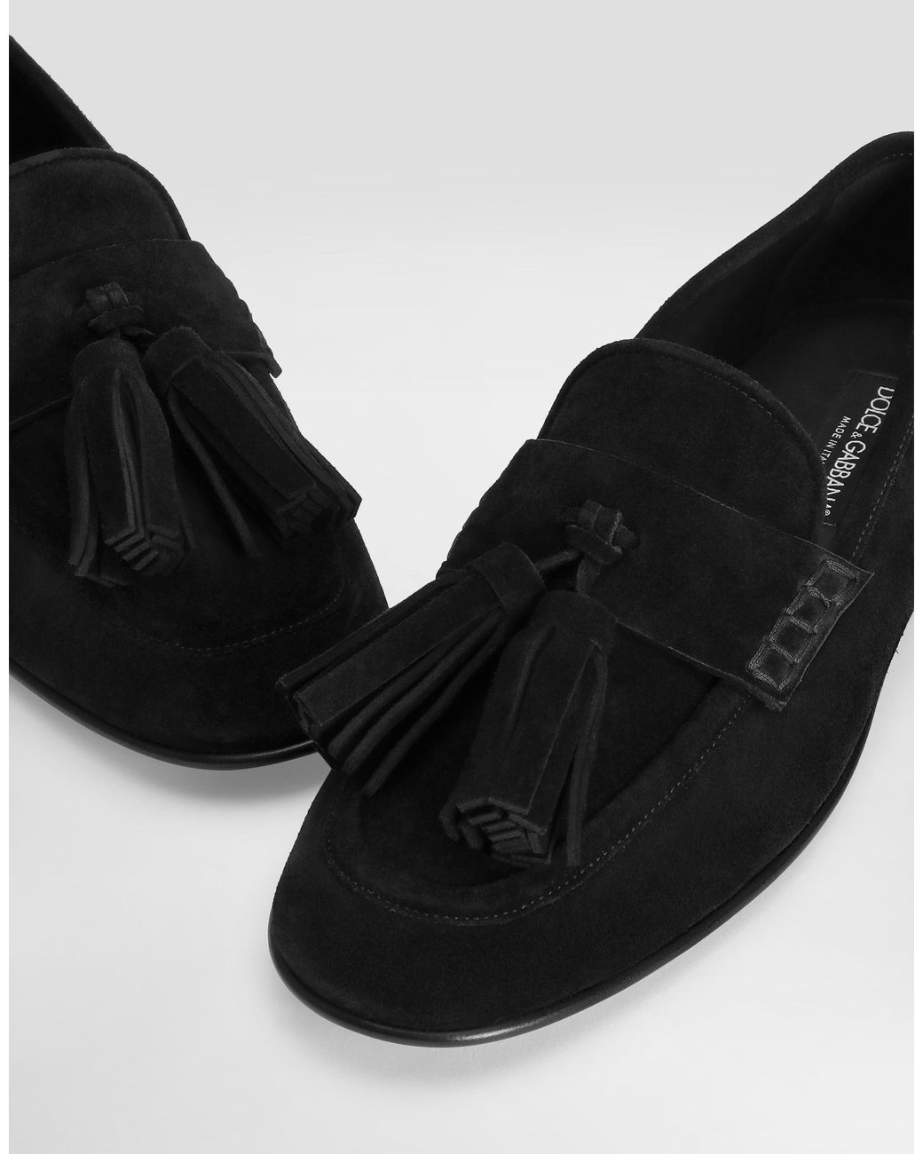 Dolce & Gabbana Black Split Calfskin Slipper for men