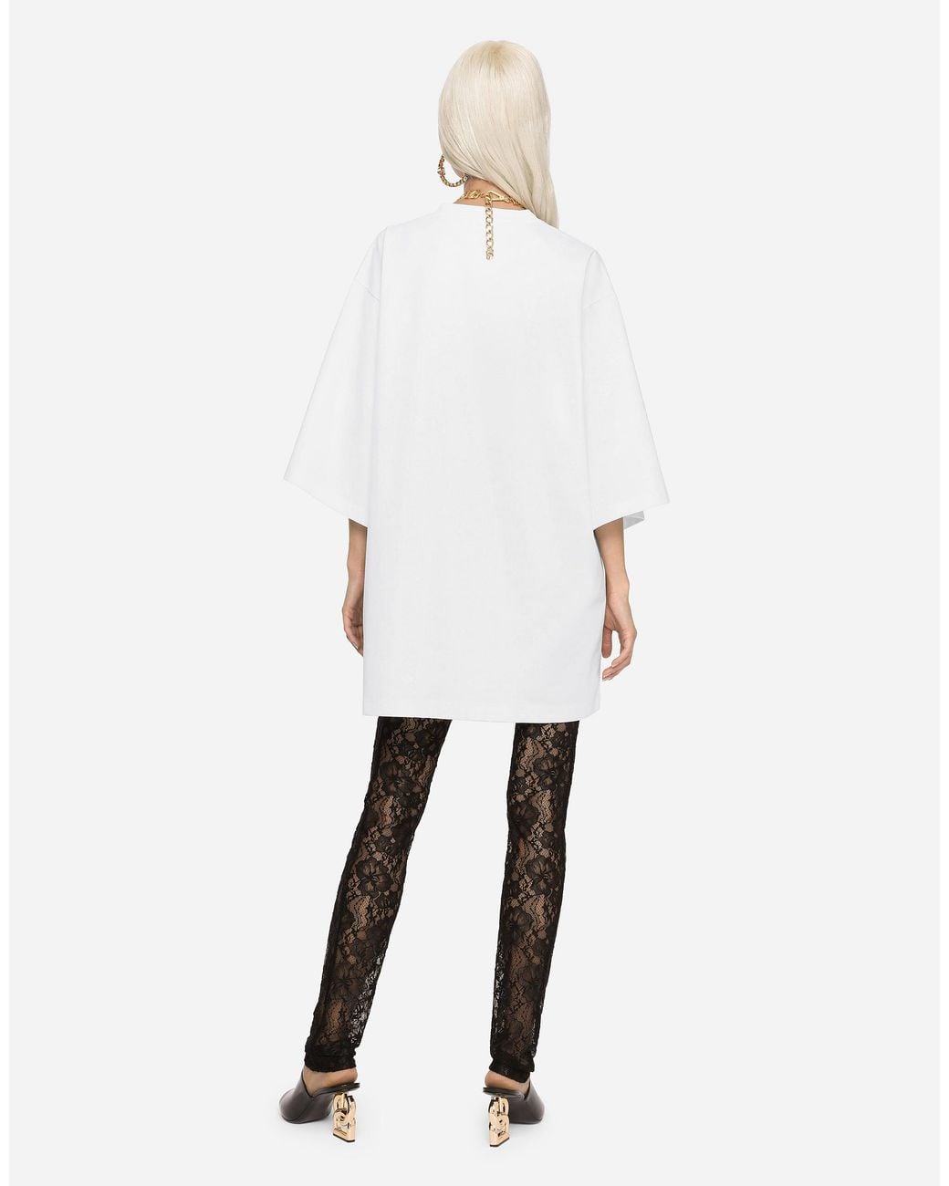 Dolce & Gabbana Black Lace Leggings