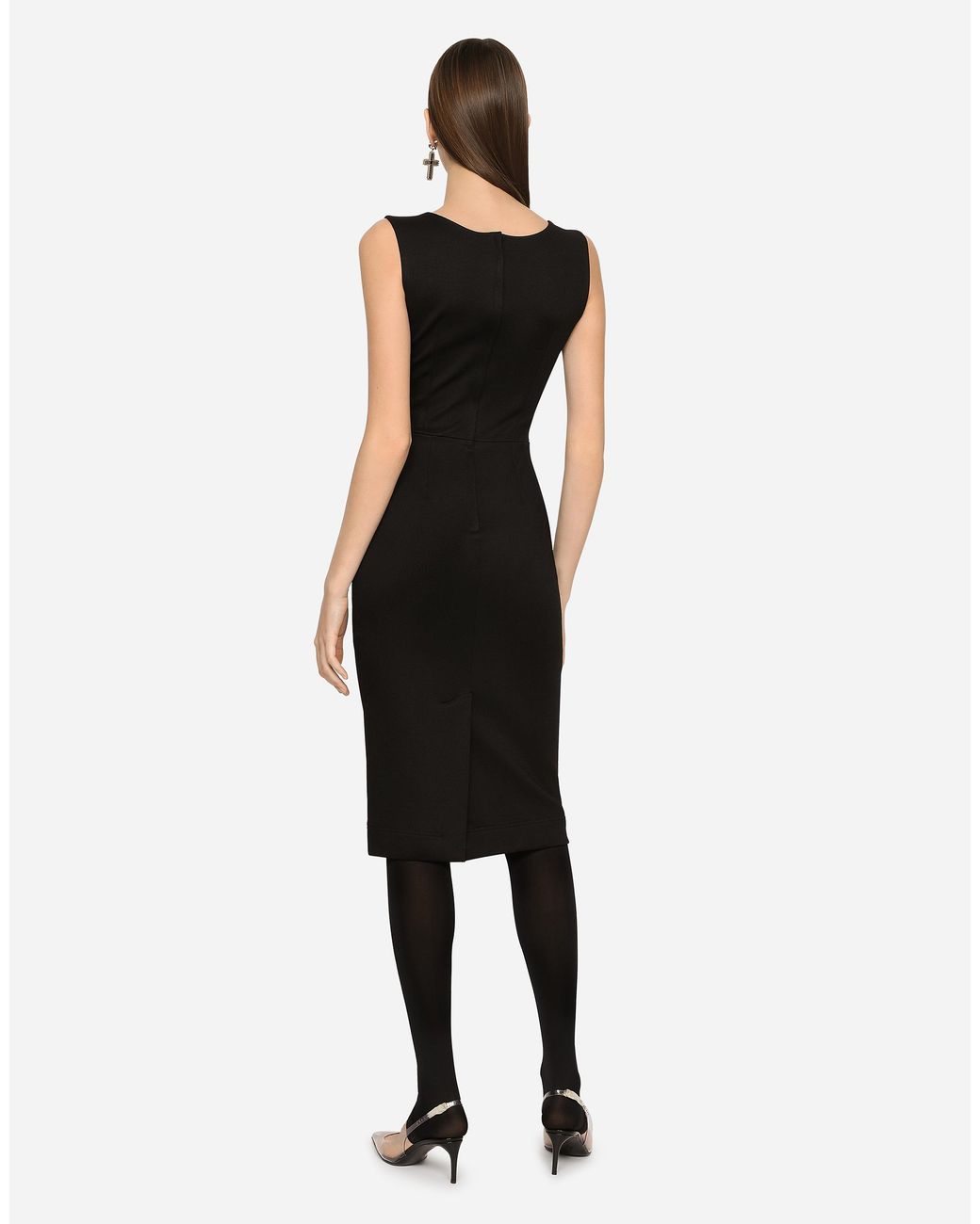Robe Midi Sans Manches En Maille Milano Dolce & Gabbana en coloris Black