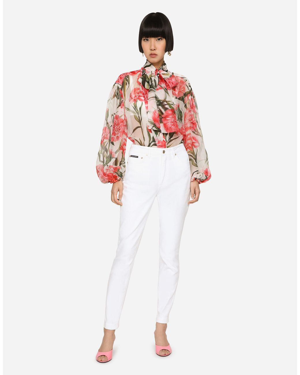 Dolce & Gabbana White Denim Audrey Jeans