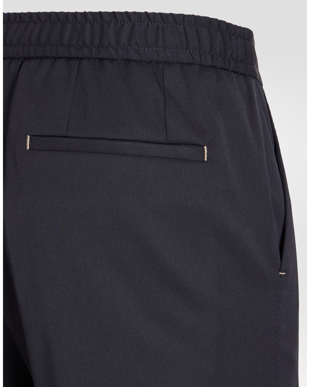 Dolce & Gabbana Blue Technical Wool Jogging Trousers for men