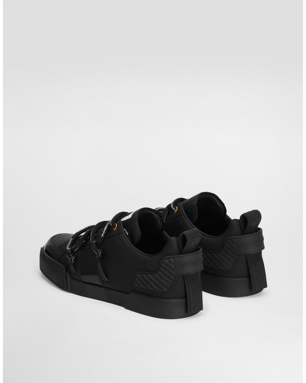Dolce & Gabbana Black Sports Shoes With Printed Logo for men