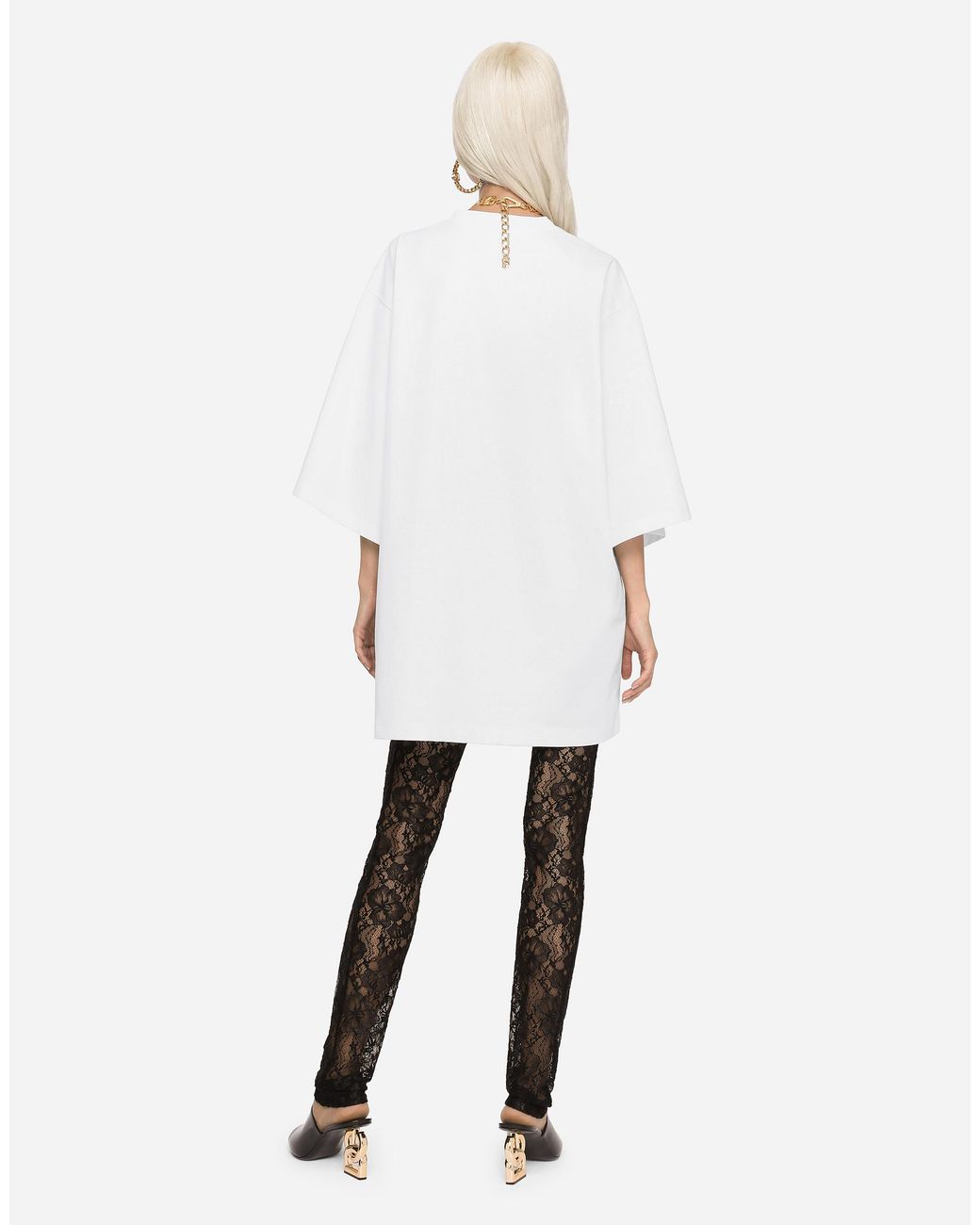 Dolce & Gabbana Black Lace Leggings