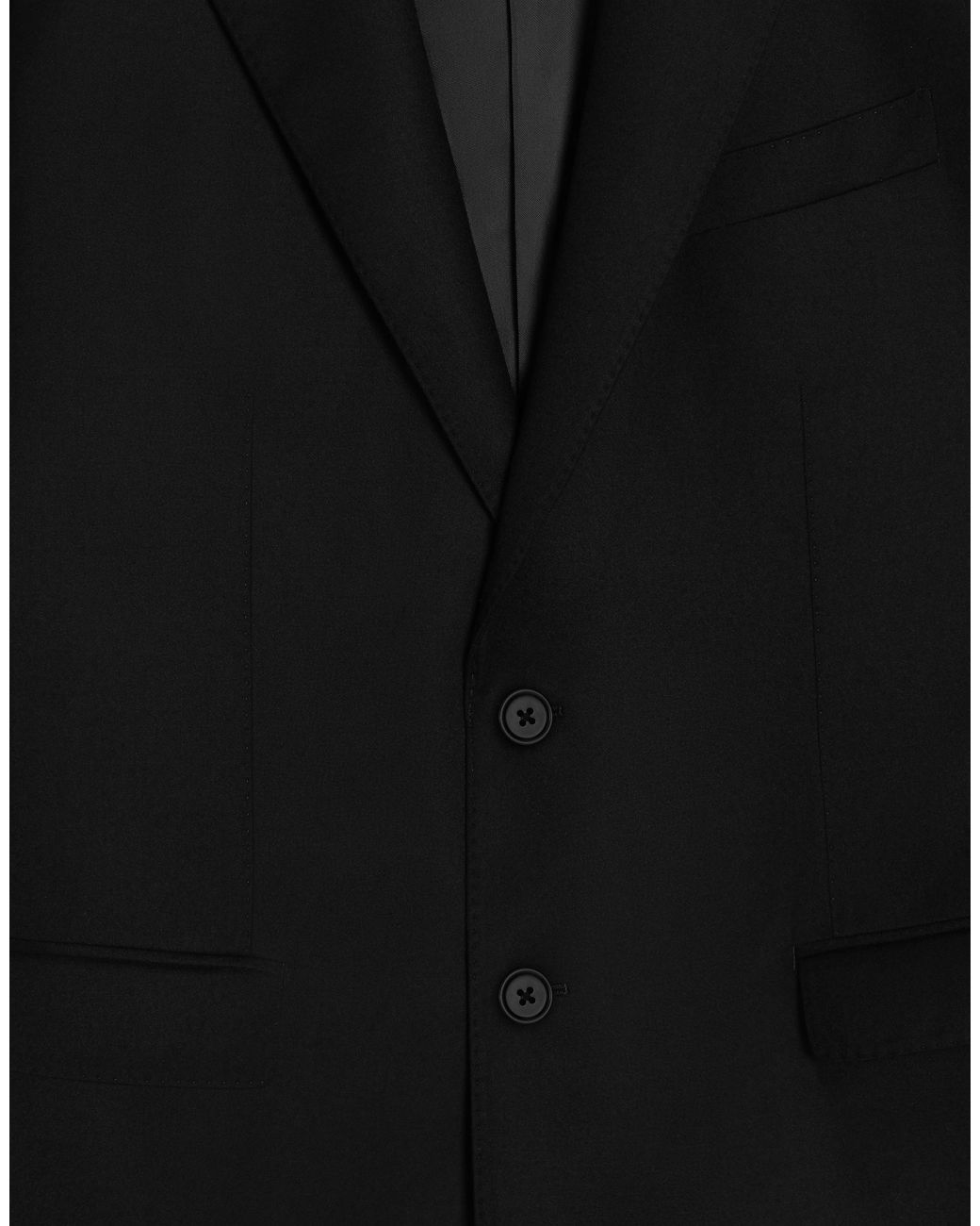 Dolce & Gabbana Black Martini Light Single-Breasted Flannel Jacket for men
