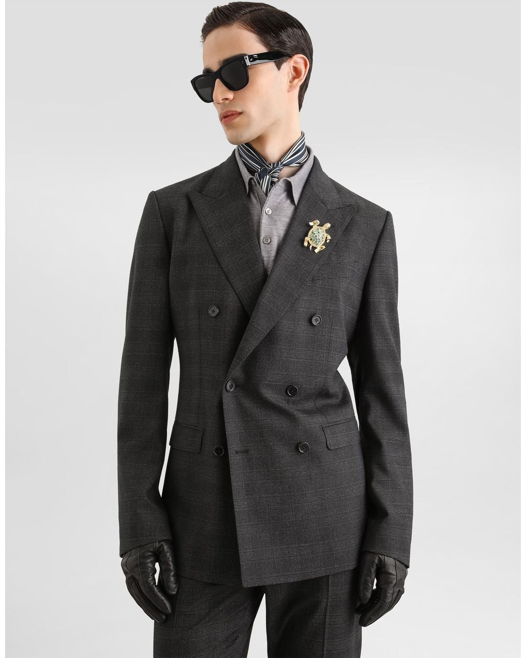 Dolce & Gabbana Black Martini Light Double-Breasted Suit for men