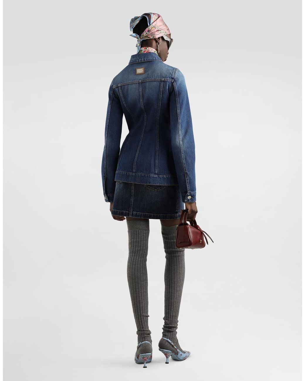 Dolce & Gabbana Blue Denim Single-Breasted Jacket