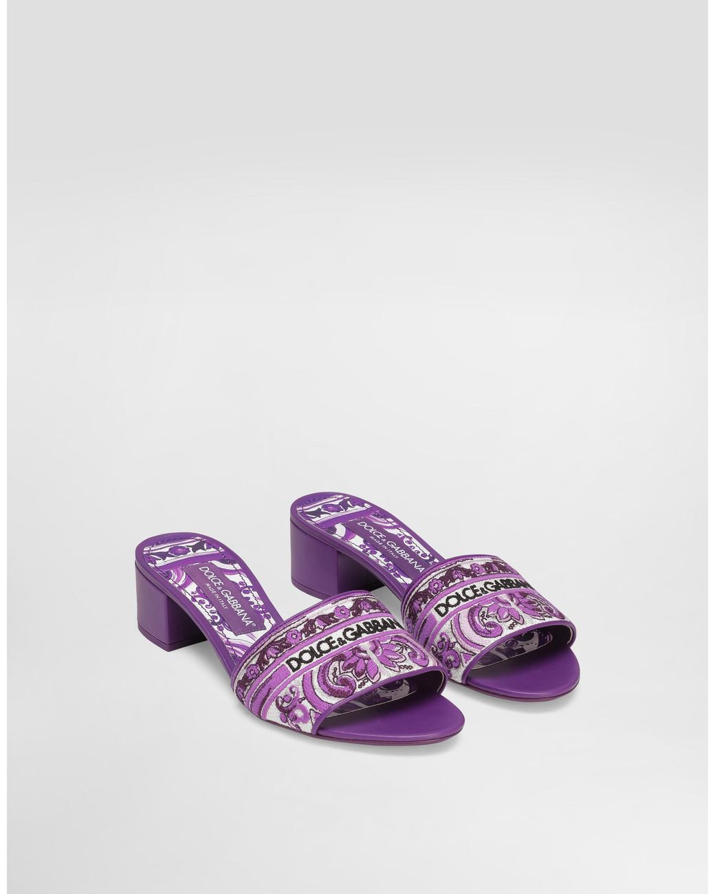 Dolce & Gabbana Purple Ciabatta Flat
