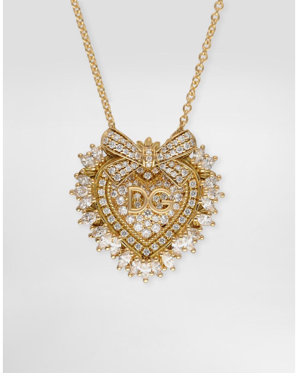 Dolce & Gabbana White Devotion Necklace 18 Carat And Diamonds