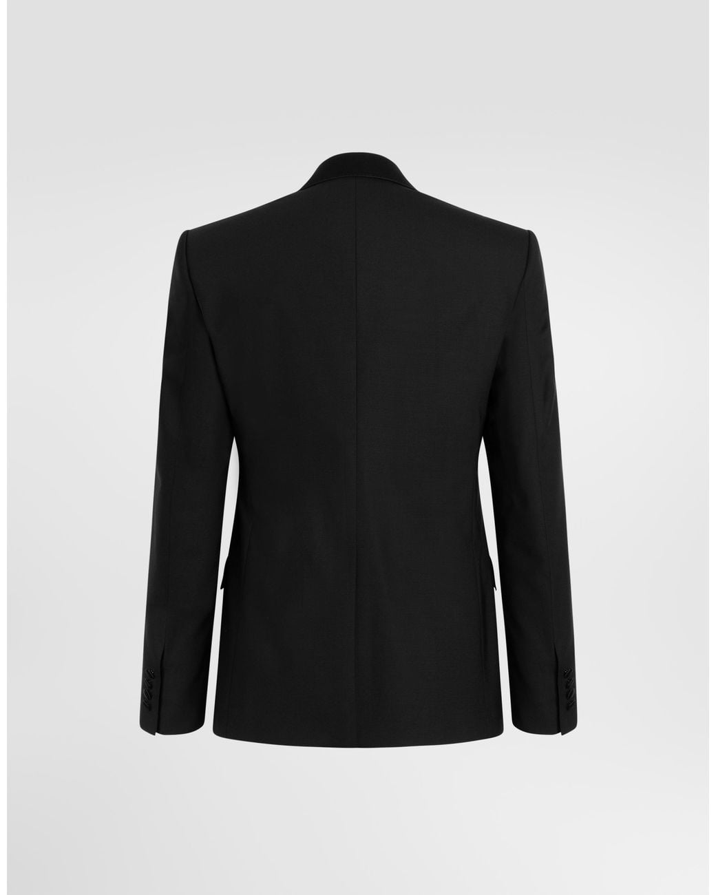 Dolce & Gabbana Black Single-Breasted Wool Tuxedo Sicilia Light Suit for men